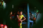 Underage sex workers waiting in the alleyways for customers in the central alleyway of Daulatdia, Bangladesh, on the banks of the Padma River. It is the largest in Bangladesh, with over 2000 women servicing 3000 men every day. 13th October 2011. Photo Lisa Wiltse